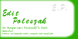 edit poleszak business card